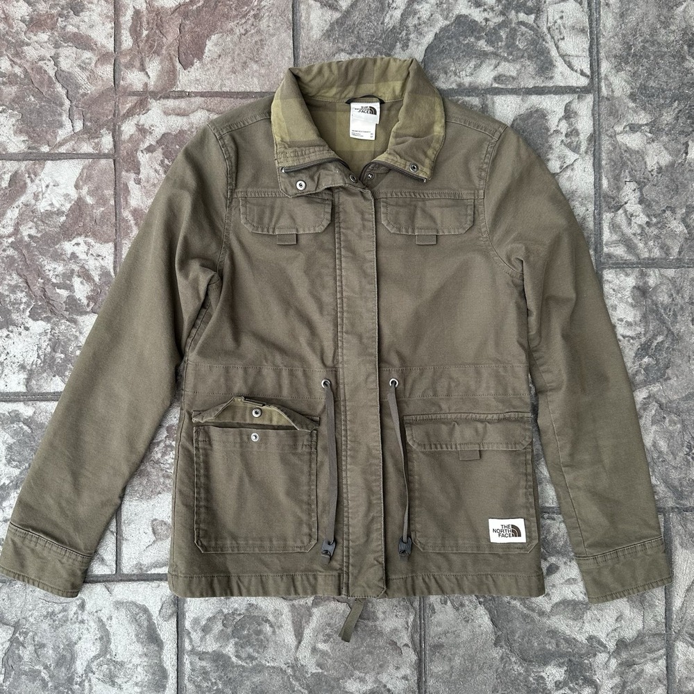 The North Face‎ Women's Size XS Field Jacket Army Green Stretch Utility Pockets - Picture 4 of 8